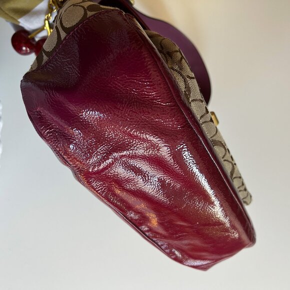 Vintage Y2K Coach Legacy Ali Purple Signature Canvas Flap Shoulder Bag F12857 - Picture 6 of 10